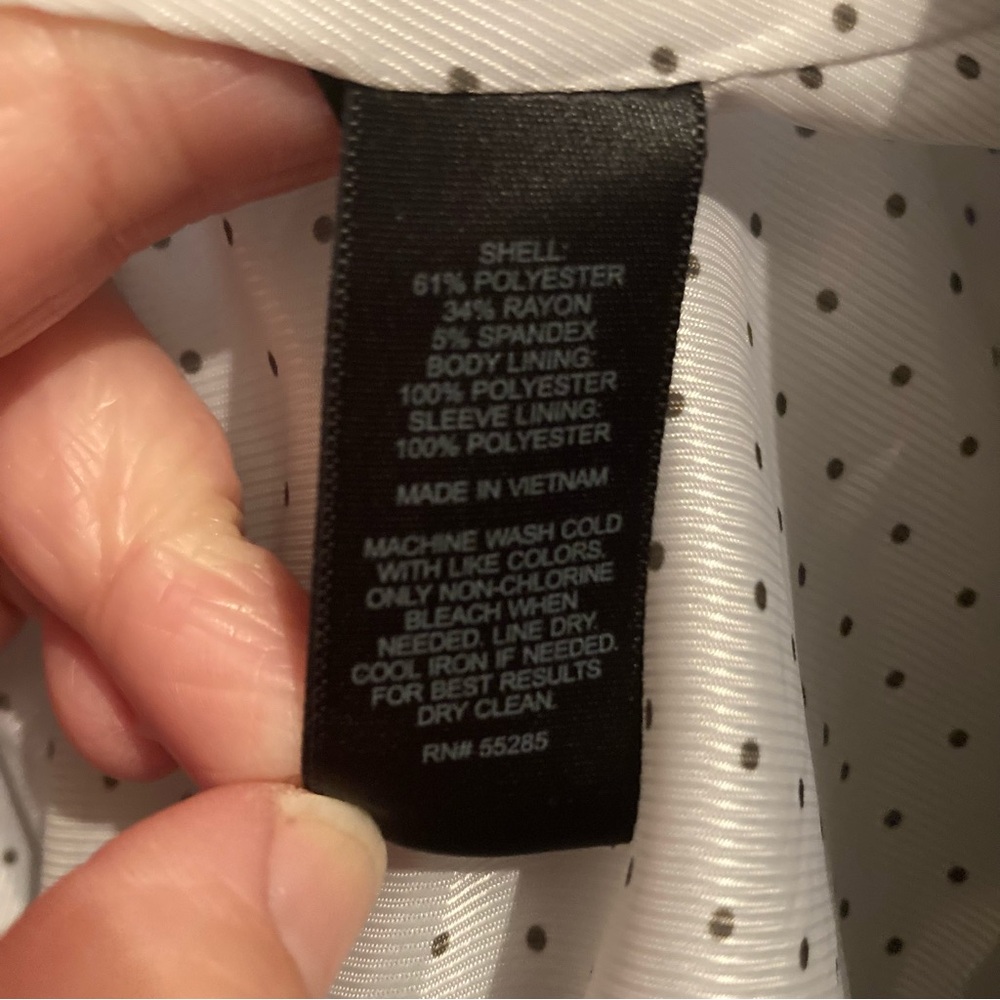 Express Black One Button Fitted Stretch Blazer - image 8